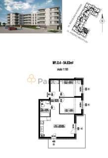 Mieszkanie na sprzedaż, 54,83 m2, Głogów