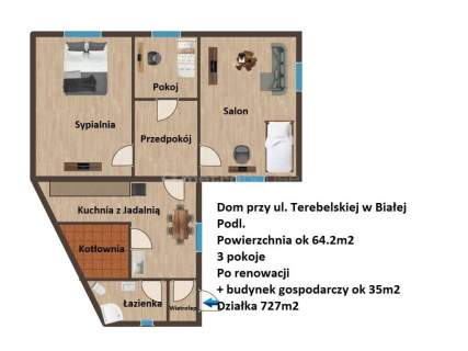 REZERWACJA Dom ul. Terebelska - Działka 727m2