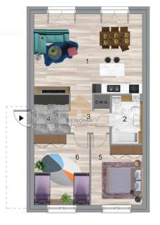 Nowe osiedle w Krzeptowie, apartament z ogrodem 
