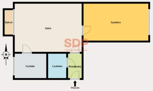 2 pokoje 46,35mkw blisko Szpitala im. Kopernika Łódź Górna