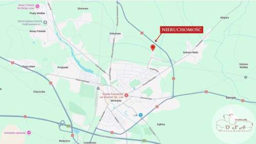 Działka 800 m z projektem domu i garażu Września