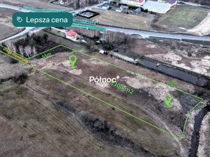 Działka budowlana z pozwoleniem na staw przy rzece