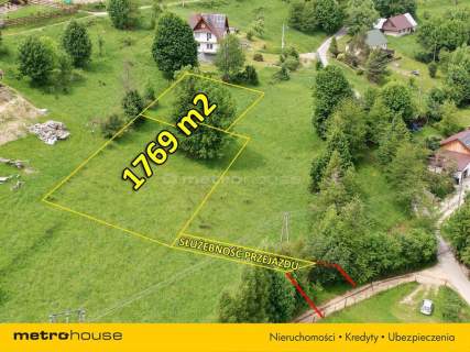Działka budowlana na sprzedaż, 1769 m2, Zawoja