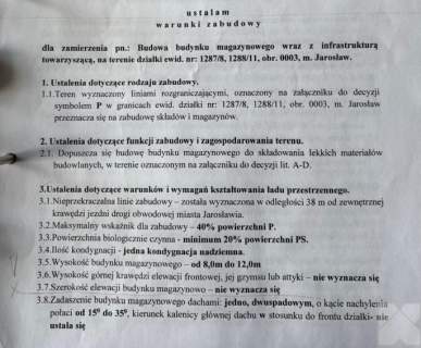 Grunt inwestycyjny z warunkami zabudowy