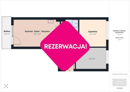 Nowoczesne 3-pokojowe, 54,22 m , parter, balkon