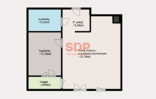 2- pokojowe mieszkanie przy Sky Tower, w nowej inwestycji