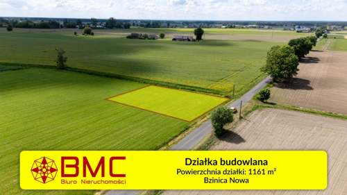 Działka budowlana Bzinica Nowa 1161m2