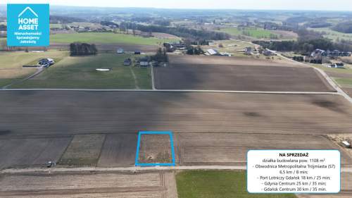 Dzialka pod zabudowę z wz, nasłoneczniona, płaska