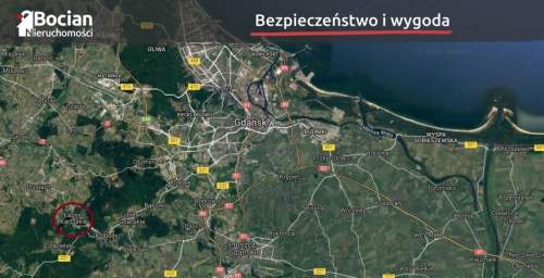 Duża działka pod rezydencję blisko lasu Łapino 