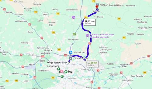 Wyposażenie w cenie Szybki dojazd do Krakowa S7