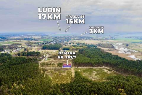 Działka budowlana w bezpośrednim sąsiedztwie lasu