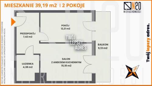 Nowe 2 pokoje 39 M2 wysoki standard balkon