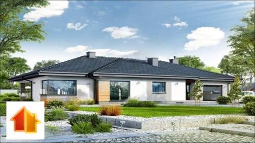 Nowoczesny dom parterowy 190 m Sucha-Białobrzegi