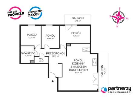 Piękne 4 pokoje kameralnie w Centrum Gdańska 90m2