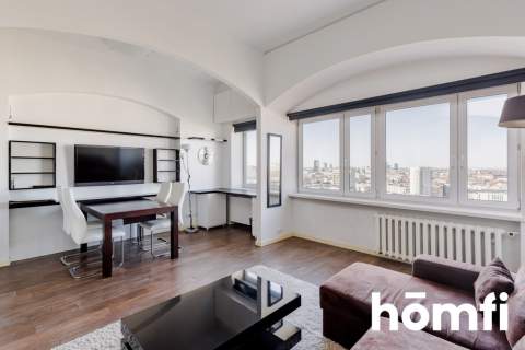 NOWOCZESNE STUDIO Z PANORAMĄ WARSZAWY/36m2/