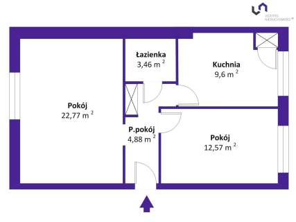 Mieszkanie na sprzedaż, 53,75 m2, Katowice