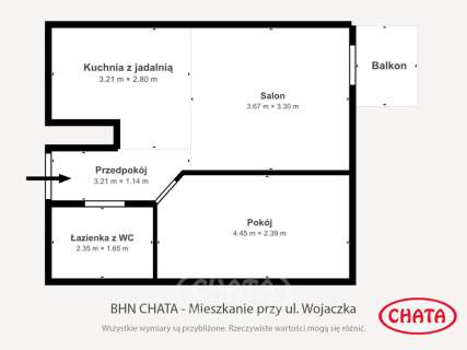 2 pok. mieszkanie z balkonem i komórką - Wojaczka