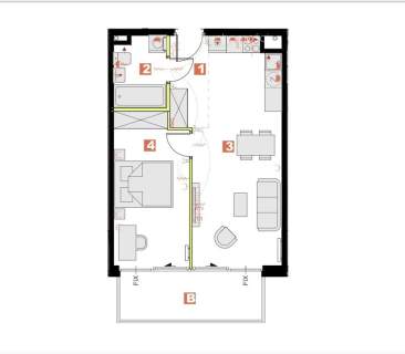 Ciche 2 pokoje z balkonem 41 m Mokotów/Włochy