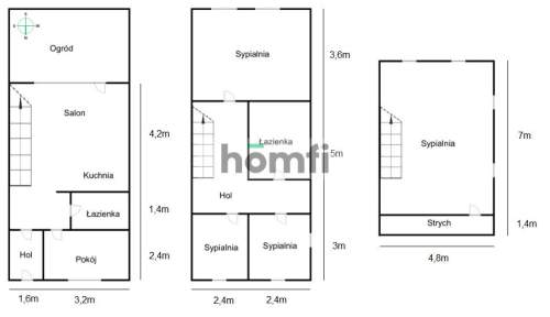 Cały segment 6 pokoi Pow. całkowita 120m2