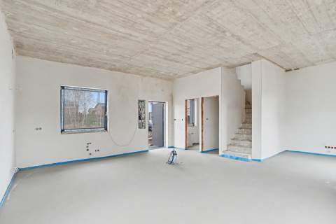 Bliźniak z pompą ciepła na działce 332m2
