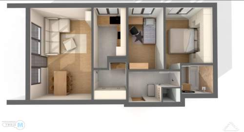 3 pok, Podkarczówka, 2 p, balkon loggia do wejścia