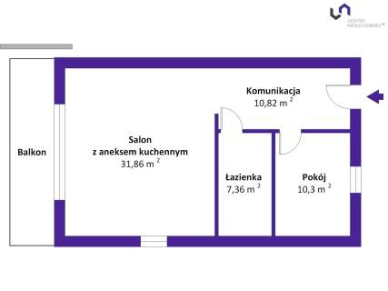 Mieszkanie na sprzedaż, 60,34 m2, Wadowice