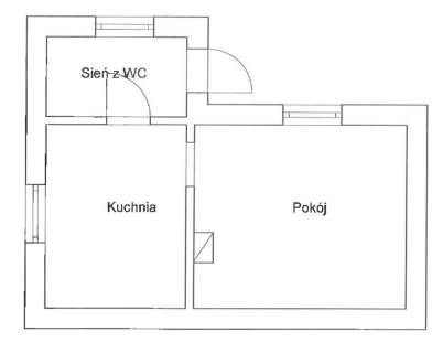 Lokal mieszkalny 28,60m2 z udziałem w częściach wspólnych