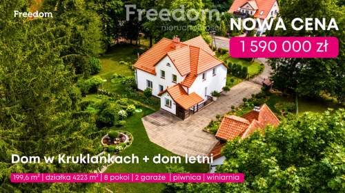 Dom wolnostojący Kruklanki 199 m , działka 4223 m 