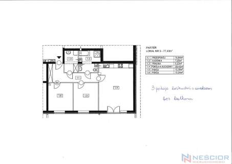 Piękne mieszkanie z wyjściem na ogród 77.43m2