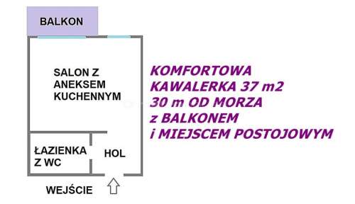 DO WYNAJĘCIA KOMFORTOWA KAWALERKA NAD MORZEM