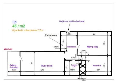 Blok z cegły, piwnica, balkon