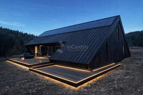Dom pasywny, niezagrożony widok na Tatry.