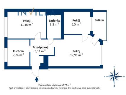 Jasne dwustronne mieszkanie w centrum