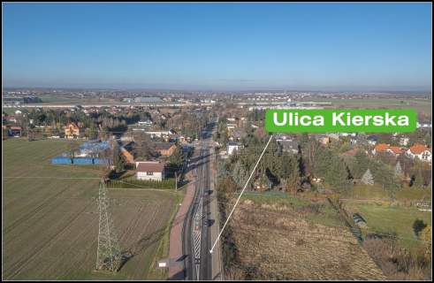 Teren rolniczy z rowem melioracyjnym, linia 220 kV i 110 kV