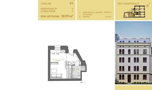 KAWALERKA - KROWODERSKA - STARE MIASTO, 30,99 M2