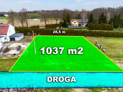 Działka 1037 m2 Jarząbkowice gm. Pawłowice - media
