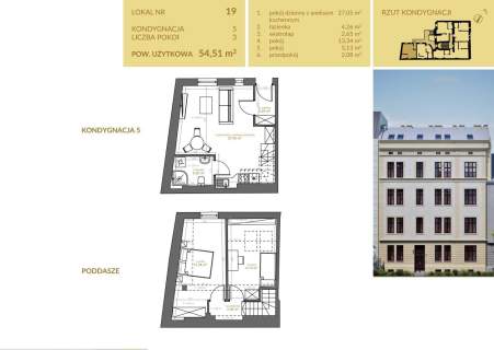 DWUPOZIOMOWE - KROWODERSKA - STARE MIASTO, 54,51M2