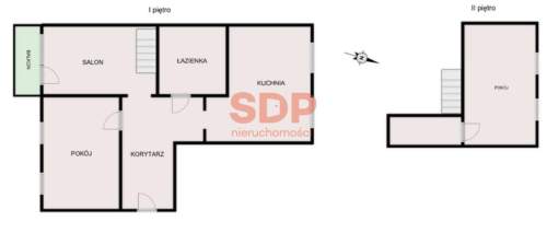 Klecina dwupoziomowe łącznie 103m2 z antresolą