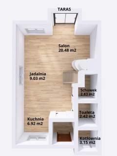 Pół bliźniaka w Wilczej   134 m blisko Gliwic