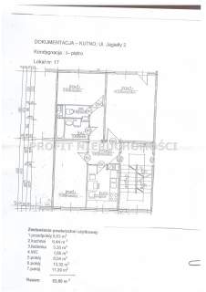 Kutno 3 pokoje, 1 piętro, loggia.
