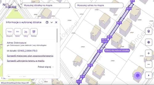 Działka budowlana 1000 m media Dobroszyce