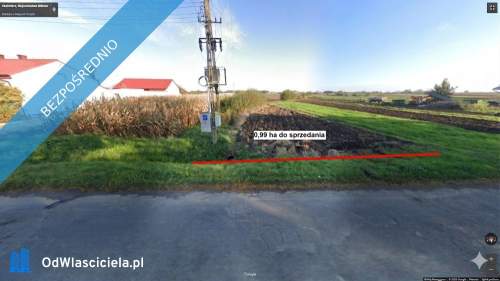 Inwestycja 0,99 ha Skalmierz PKP Bez statusu rolnika
