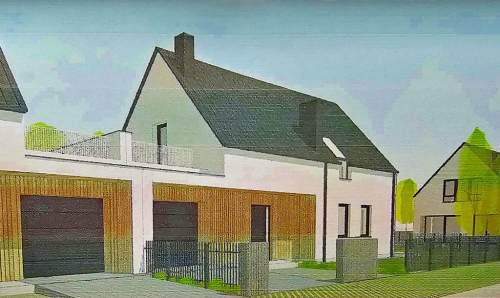Działka z projektem na dwa domy dwulokalowe