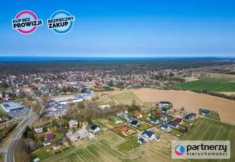 Działka budowlana 1067m2 w Stegnie, prąd woda