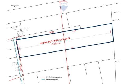 Grunt inwestycyjny 2,34 ha 3 km od S8 Grzmiąca