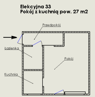 Przytulny pokój z oddzielną kuchnią w Warszawie na Woli