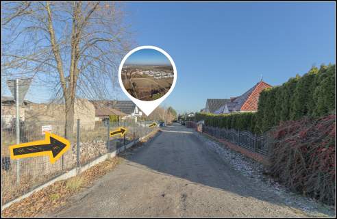 Teren rolniczy z rowem melioracyjnym, linia 220 kV i 110 kV