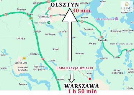 Działka rekreacyjna MPZP Maróz, Olsztynek