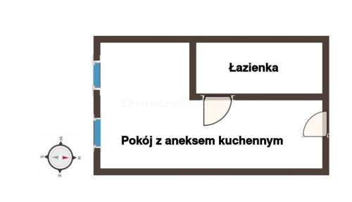 Kawalerka z wyjściem na ogródek