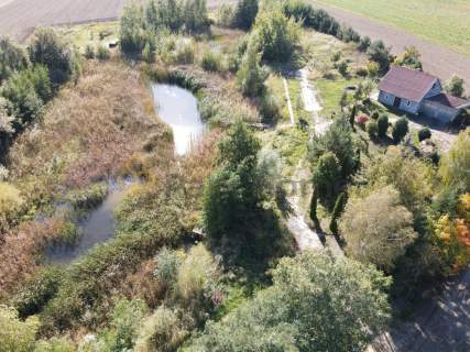 Ogromna przestrzeń z zielenią i stawem To tu